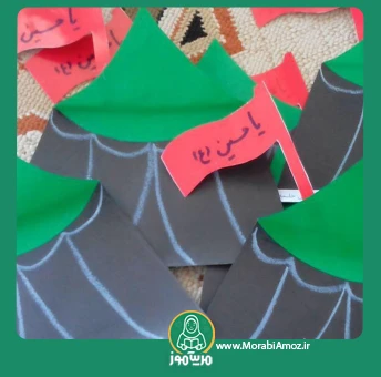 ایده خیمه با کاغذ رنگی
