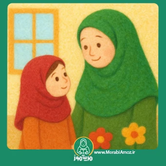 شعر مادرم پوشیده است